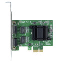 Placa De Rede Dual Port 10/100/1000 Pci-e Com Suporte Low Profile Prv2p1000e